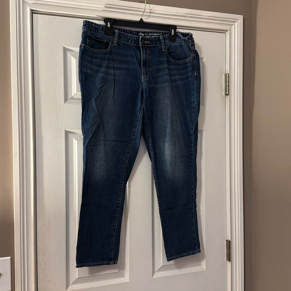 GAP Factory Women's Boyfriend Jeans - Dark Blue